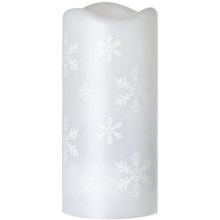 LED Świeczka świąteczna LED/3xAAA śnieżynki zimna biel