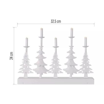 LED Świecznik bożonarodzeniowy LED/2xAA biały