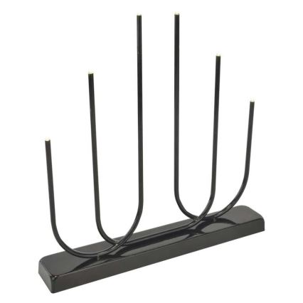 LED świecznik świąteczny 6xLED/2xAA czarny