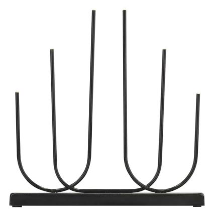 LED świecznik świąteczny 6xLED/2xAA czarny