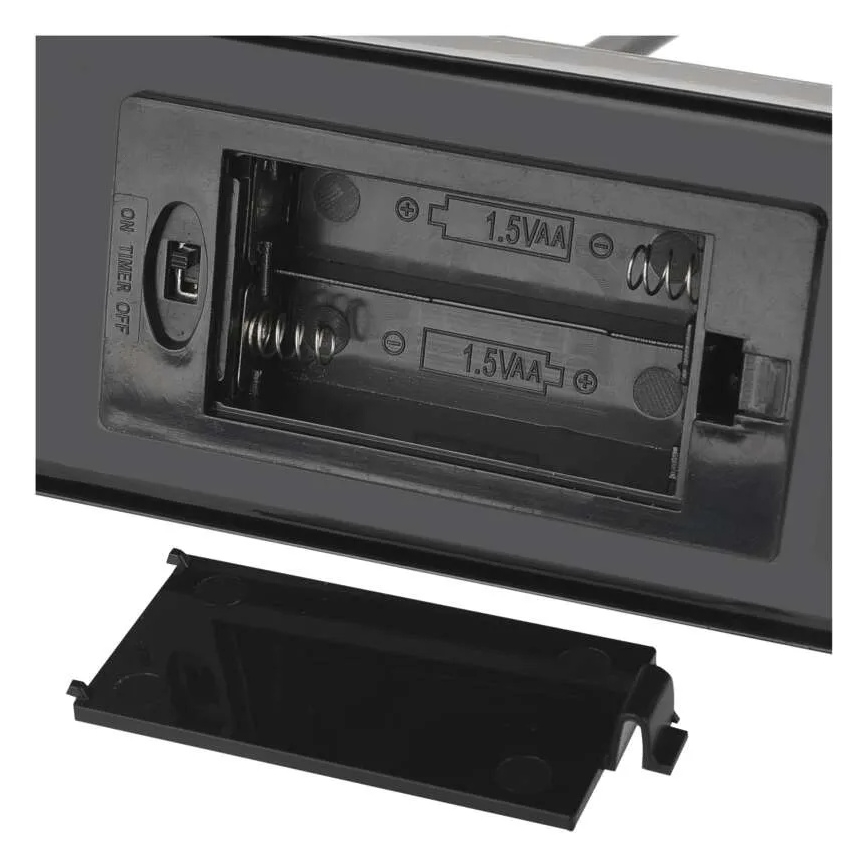 LED świecznik świąteczny 6xLED/2xAA czarny