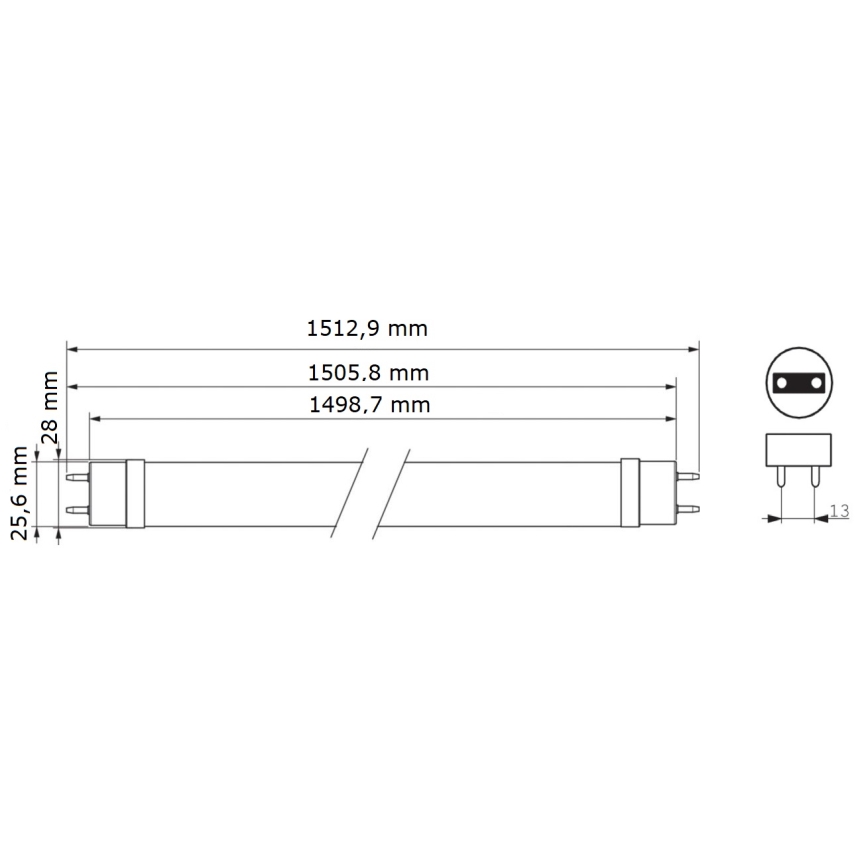 LED Świetlówka Philips MASTER T8 G13/24W/80V 6500K 150 cm