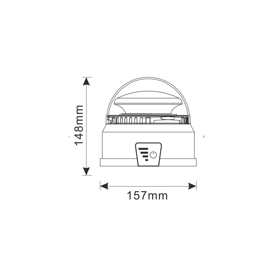 Sygnalizacyjna lampa ostrzegawcza LED/12-24V IP65 z pilotem do zdalnego sterowania