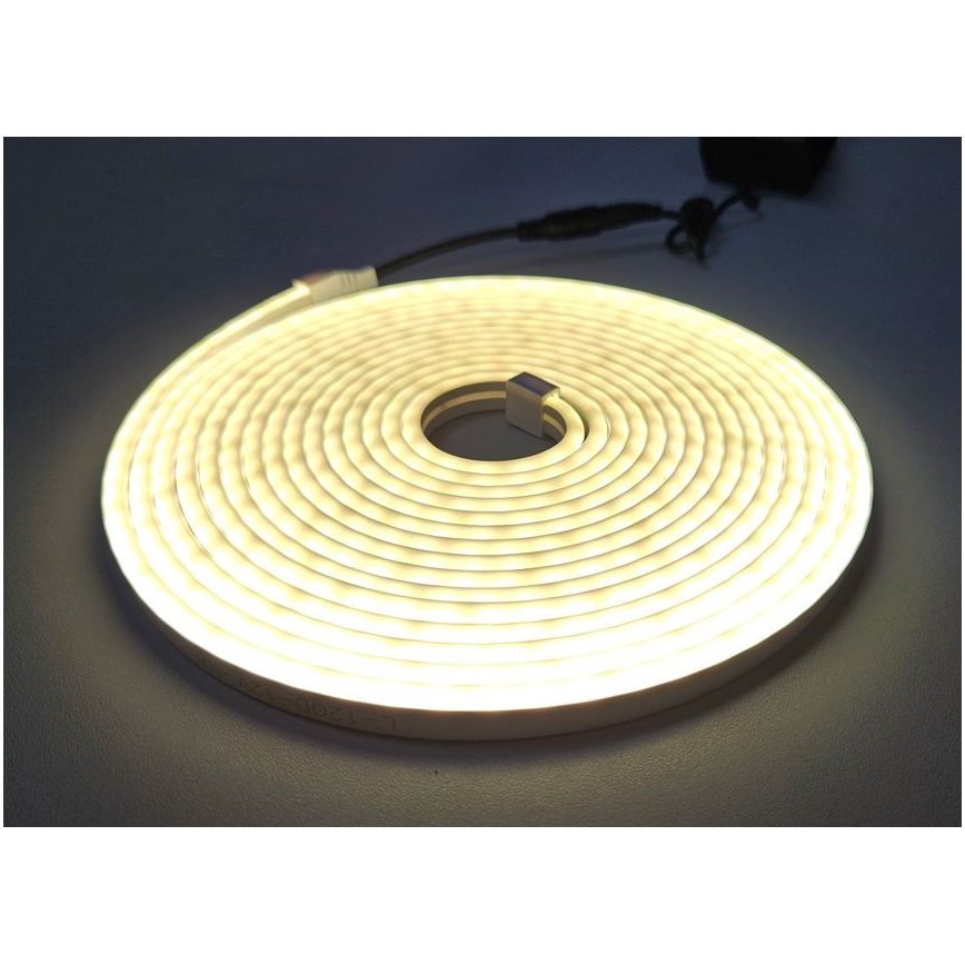 LED Taśma elastyczna NEON LED/10W/230V 5 m IP65 biała