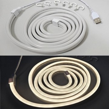 LED Taśma elastyczna NEON LED/5V USB 1,8 m biała