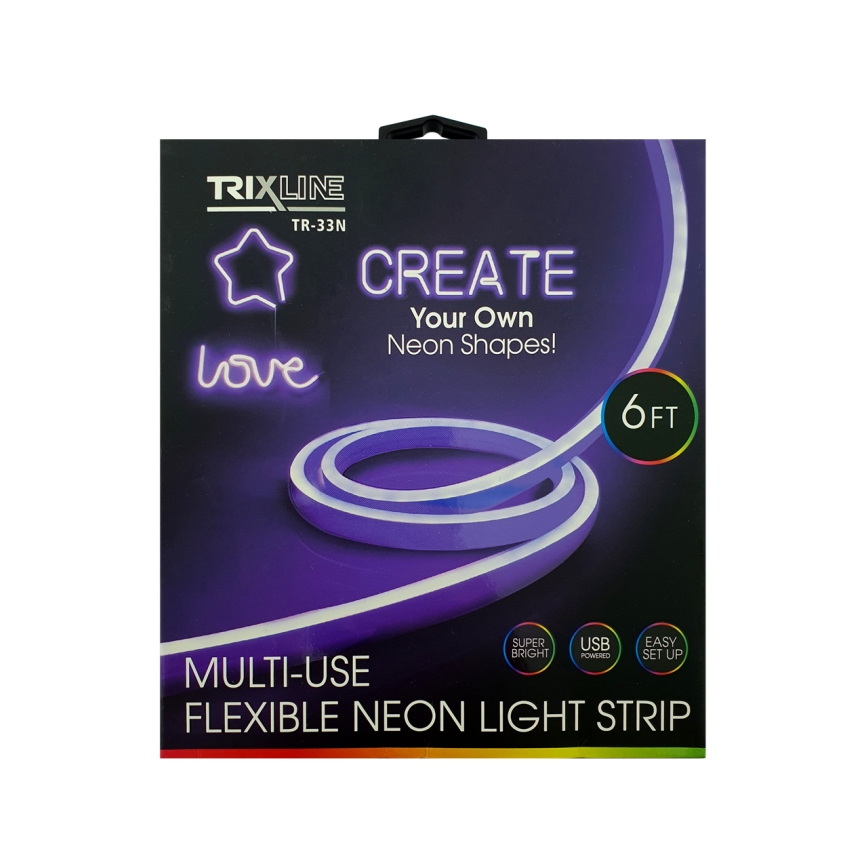 LED Taśma elastyczna NEON LED/5V USB 1,8 m fioletowa