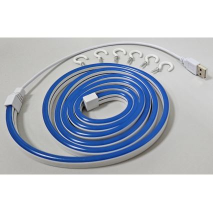 LED Taśma elastyczna NEON LED/5V USB 1,8 m niebieska