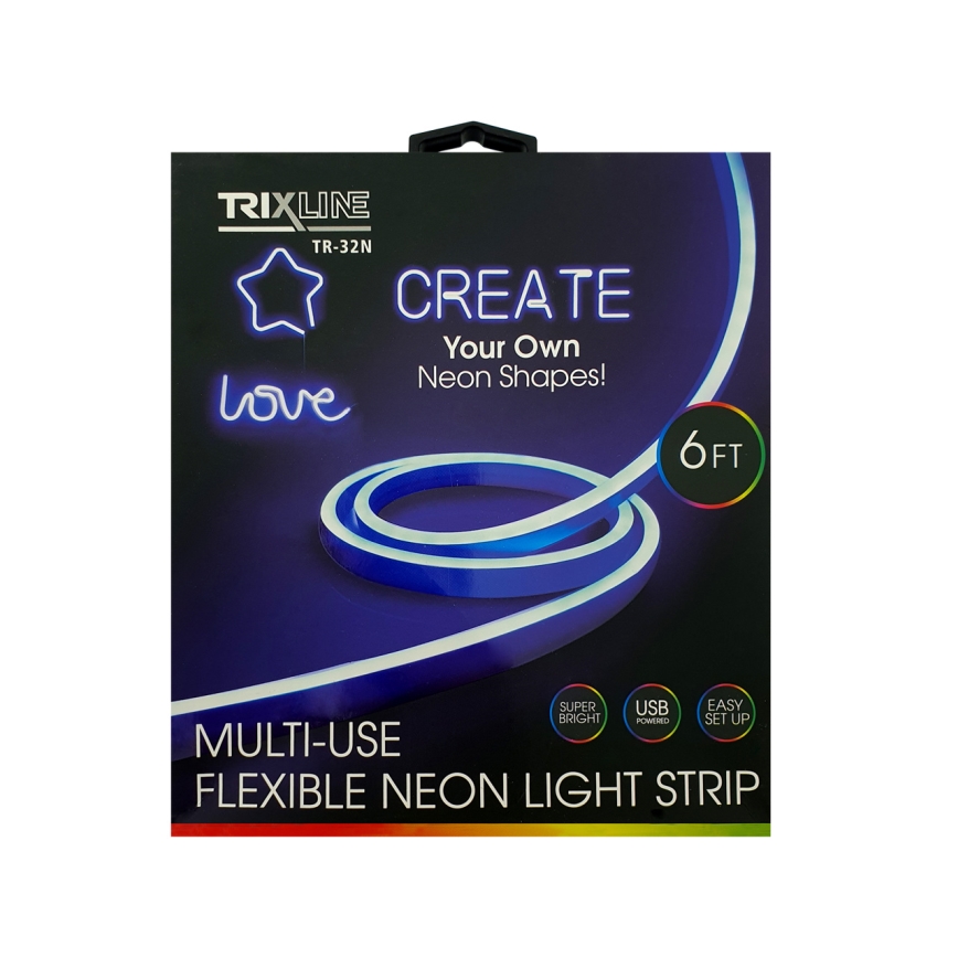 LED Taśma elastyczna NEON LED/5V USB 1,8 m niebieska