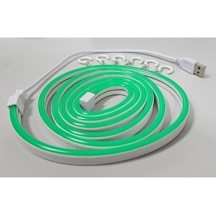 LED Taśma elastyczna NEON LED/5V USB 1,8 m zielona