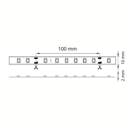 LED taśma łazienkowa 5m LED/45W/12V IP65 biała