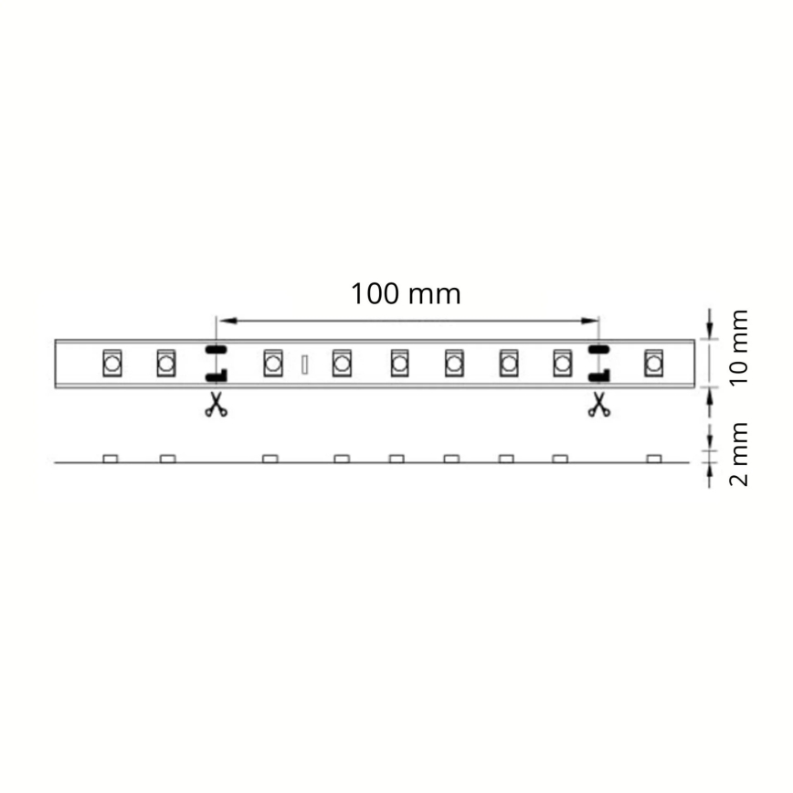 LED taśma łazienkowa 5m LED/45W/12V IP65 biała
