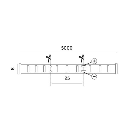 LED Taśma LED/50W/12V 5 m 4000K IP65