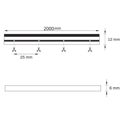 LED Taśma NEON 2 m LED/17W/12V IP65 pomarańczowa