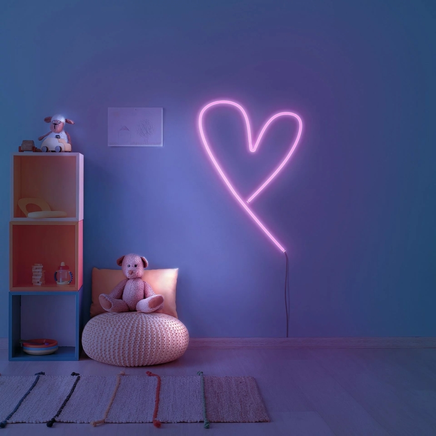 LED Taśma NEON 2 m LED/17W/12V IP65 różowa