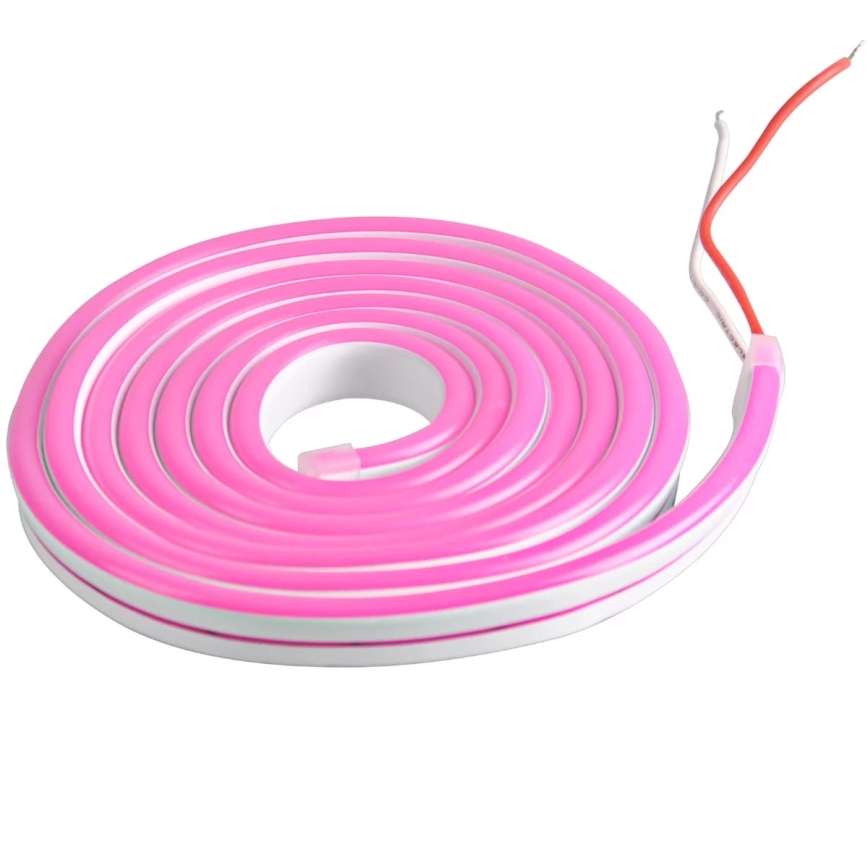 LED Taśma NEON 2 m LED/17W/12V IP65 różowa