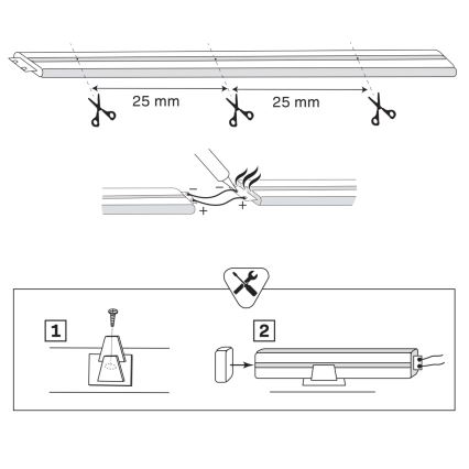 LED Taśma NEON 2 m LED/17W/12V IP65 różowa