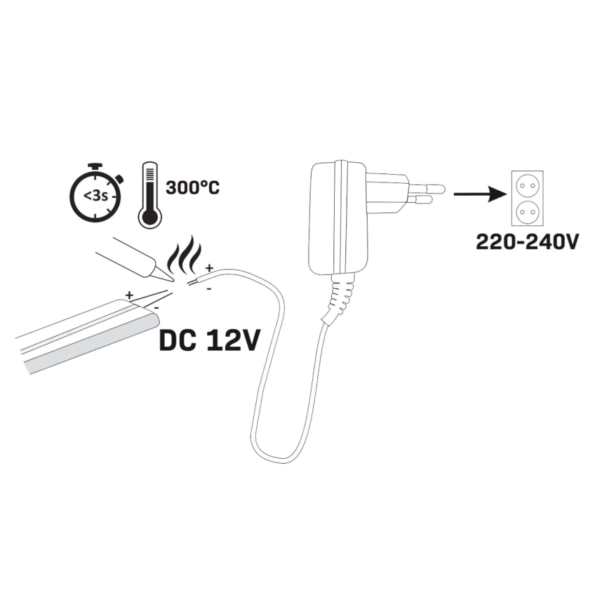 LED Taśma NEON 2 m LED/17W/12V IP65 różowa