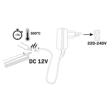 LED Taśma NEON 5 m LED/27W/12V 4000K IP65