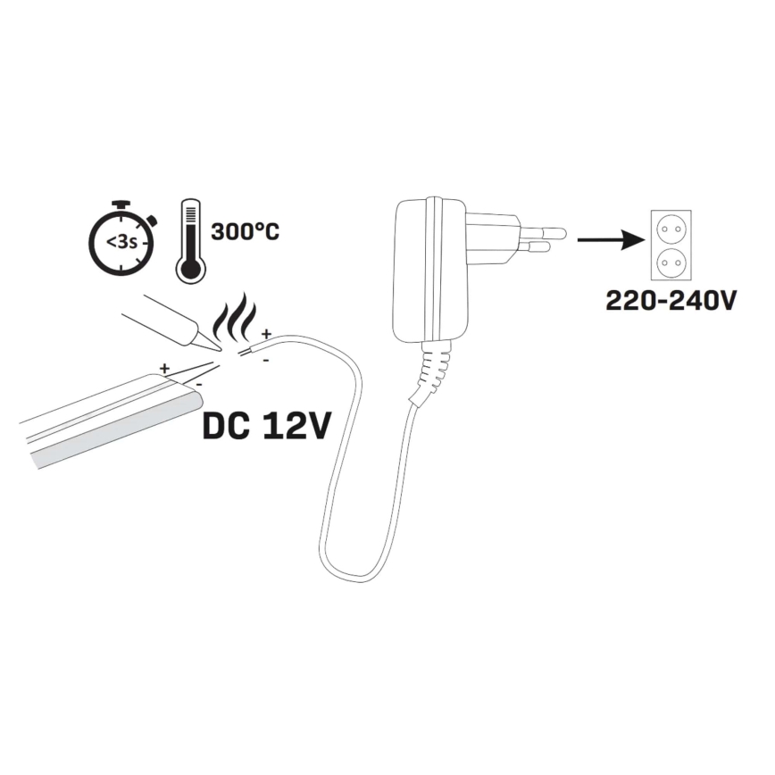 LED Taśma NEON 5 m LED/27W/12V 4000K IP65