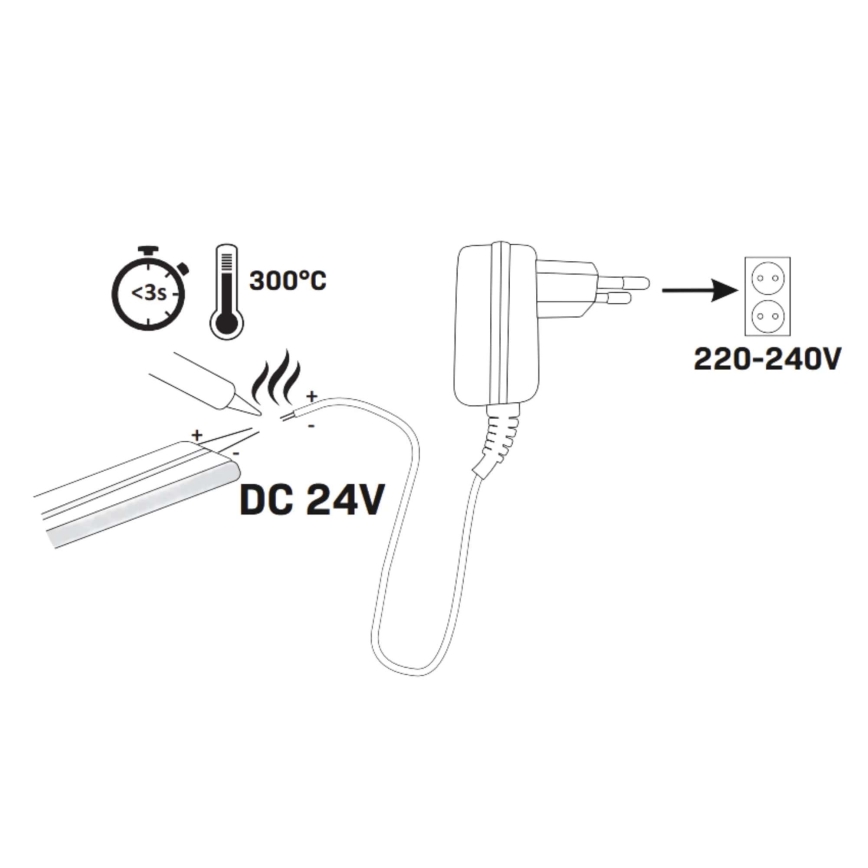 LED Taśma NEON 5m LED/30W/24V zielony IP65