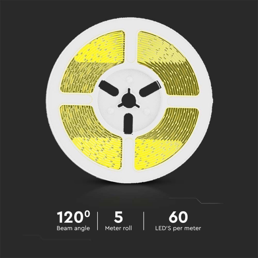 LED Taśma solarna ściemnialna LED/1,2W/3,7V 4000K IP67 1500 mAh 5m + zdalne sterowanie