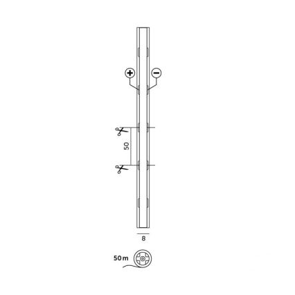 LED Taśma TRAMO LED/500W/24V 50 m 4000K