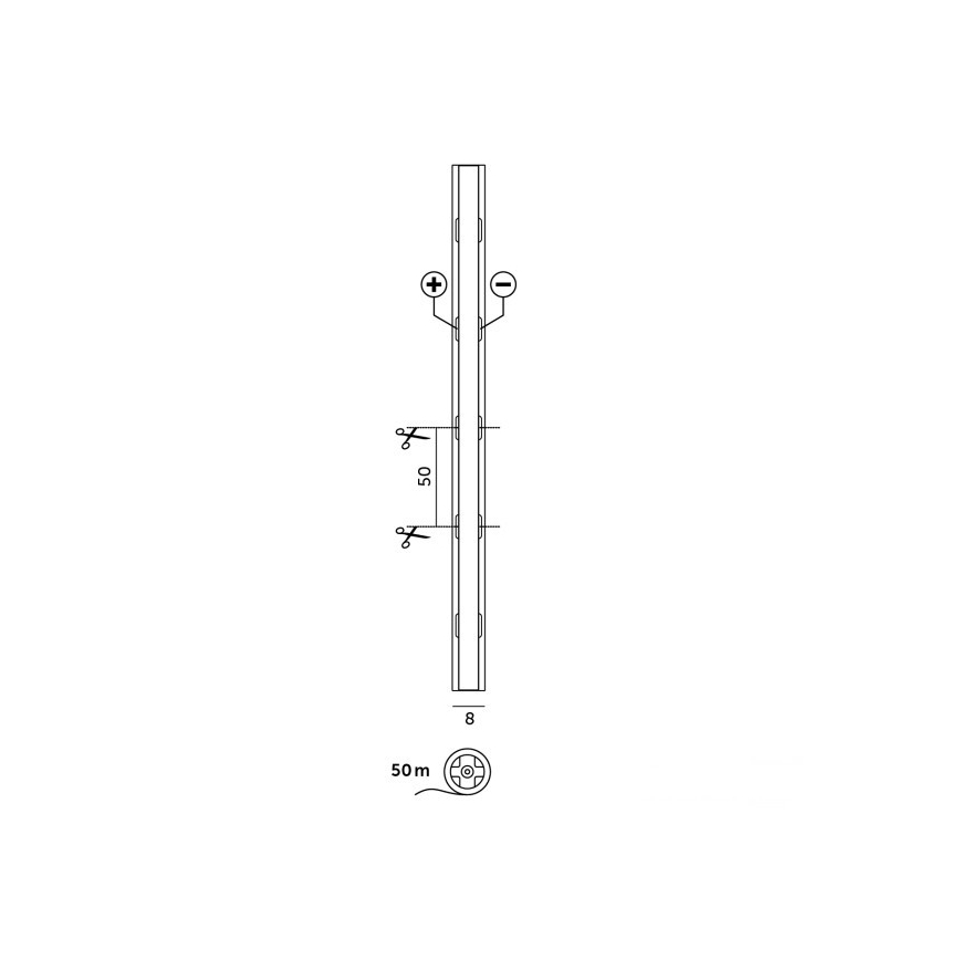 LED Taśma TRAMO LED/500W/24V 50 m 4000K