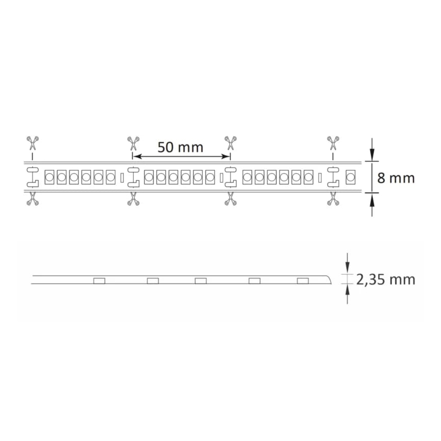 LED Taśma zewnętrzna 3m LED/23W/24V/230V 4000K IP65