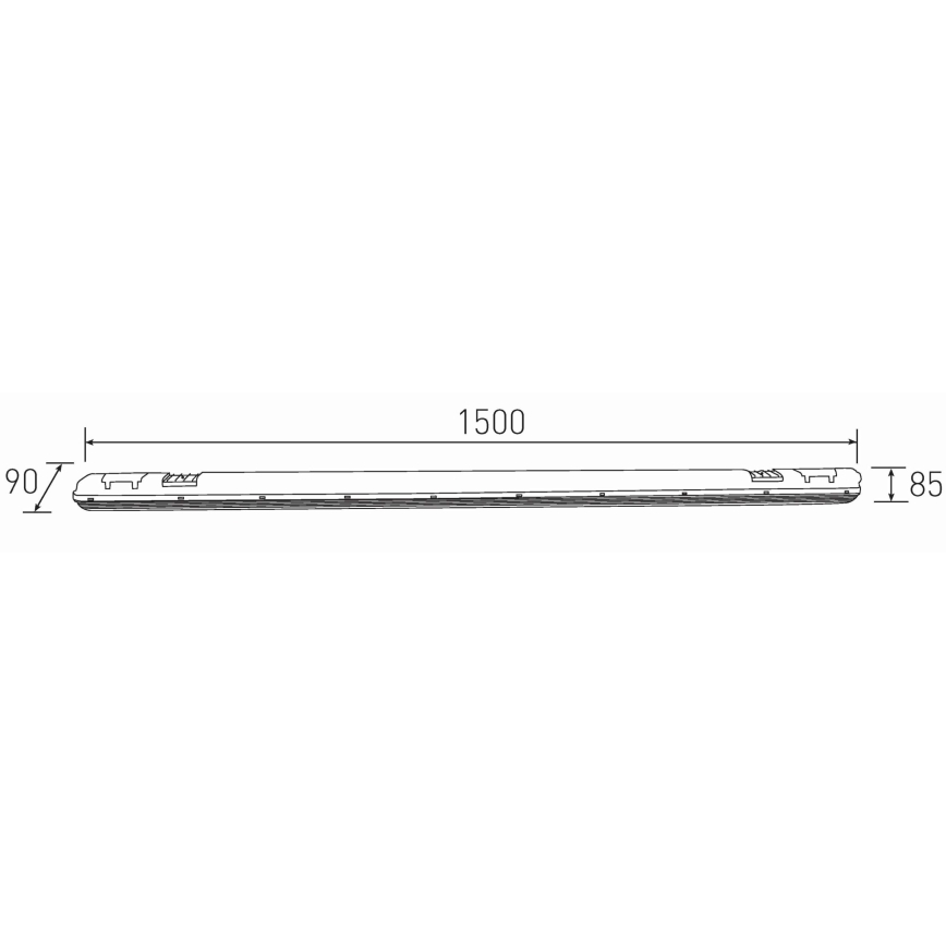 LED Techniczna oprawa świetlówkowa DUST LED/58W/230V 4000K 150 cm IP65