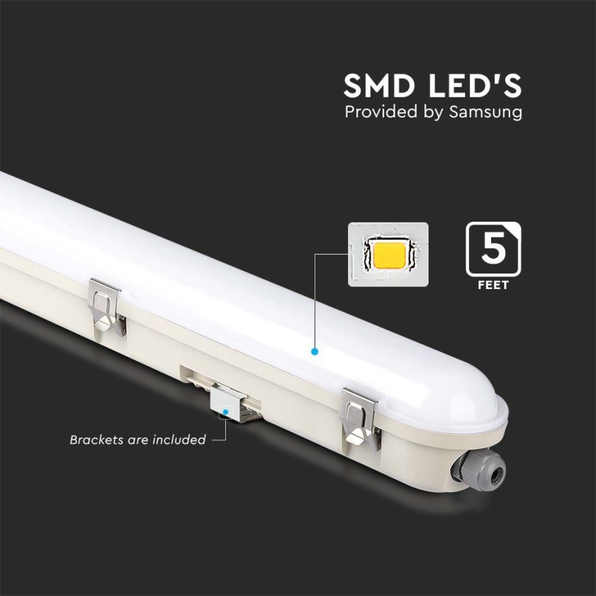 LED Techniczna oprawa świetlówkowa z modułem awaryjnym EMERGENCY LED/48W/230V 4000K 150cm IP65
