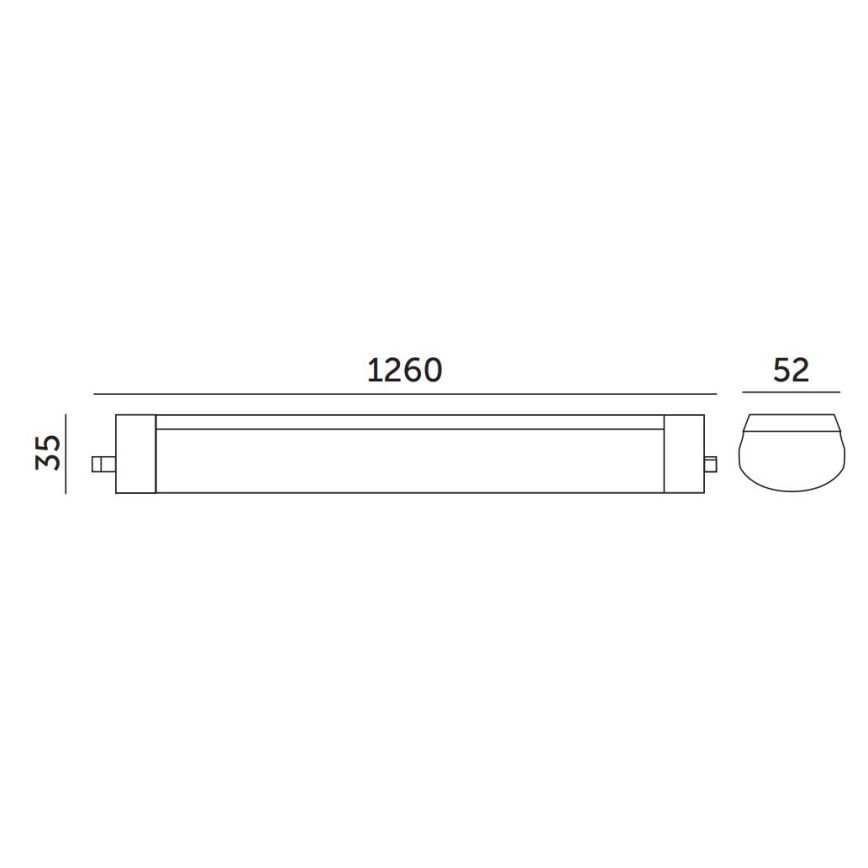 LED Techniczna oprawa świetlówkowa LED/36W/230V IP65 4000K 126 cm