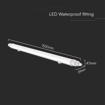 LED Techniczna oprawa świetlówkowa LED/48W/230V 6500K IP65 150 cm