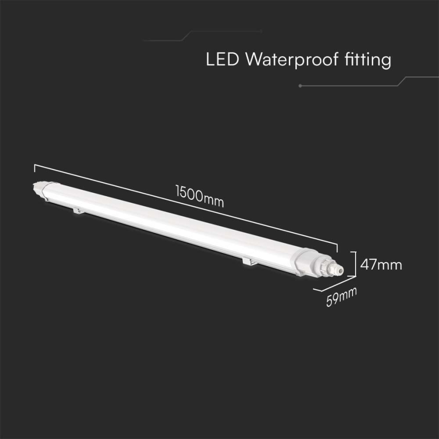 LED Techniczna oprawa świetlówkowa LED/48W/230V 6500K IP65 150 cm