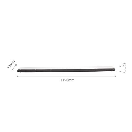 LED Techniczna oprawa świetlówkowa LIMEA GIGANT LED/38W/230V IP65 1190mm czarne