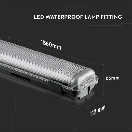 LED Techniczna oprawa świetlówkowa T8 2xG13/22W/230V IP65 6400K 156 cm