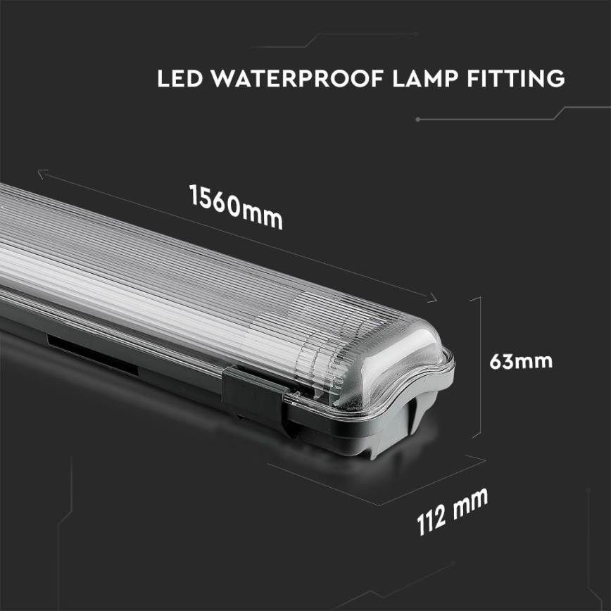 LED Techniczna oprawa świetlówkowa T8 2xG13/22W/230V IP65 6400K 156 cm
