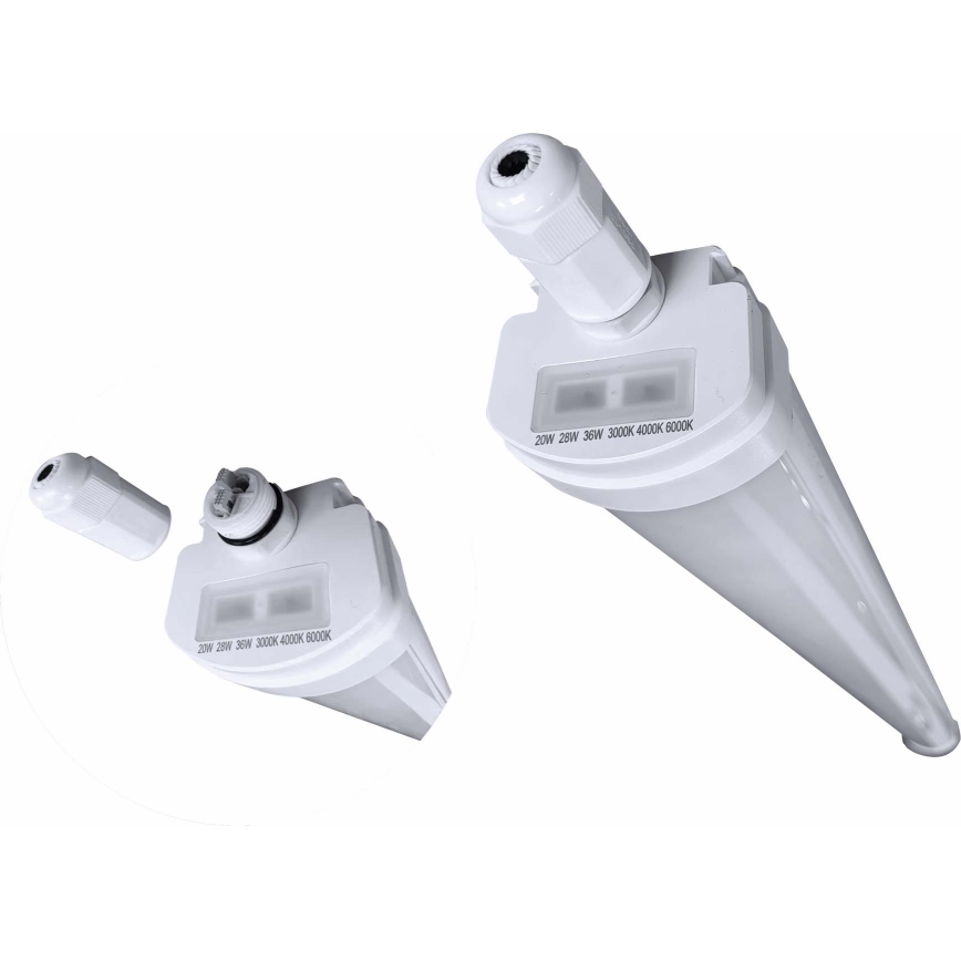 LED Ściemn. techniczne fluorescencyjny jasny VOLITER LED/20/28/36W/230V 3000/4000/6000K 120 cm IP65 białe