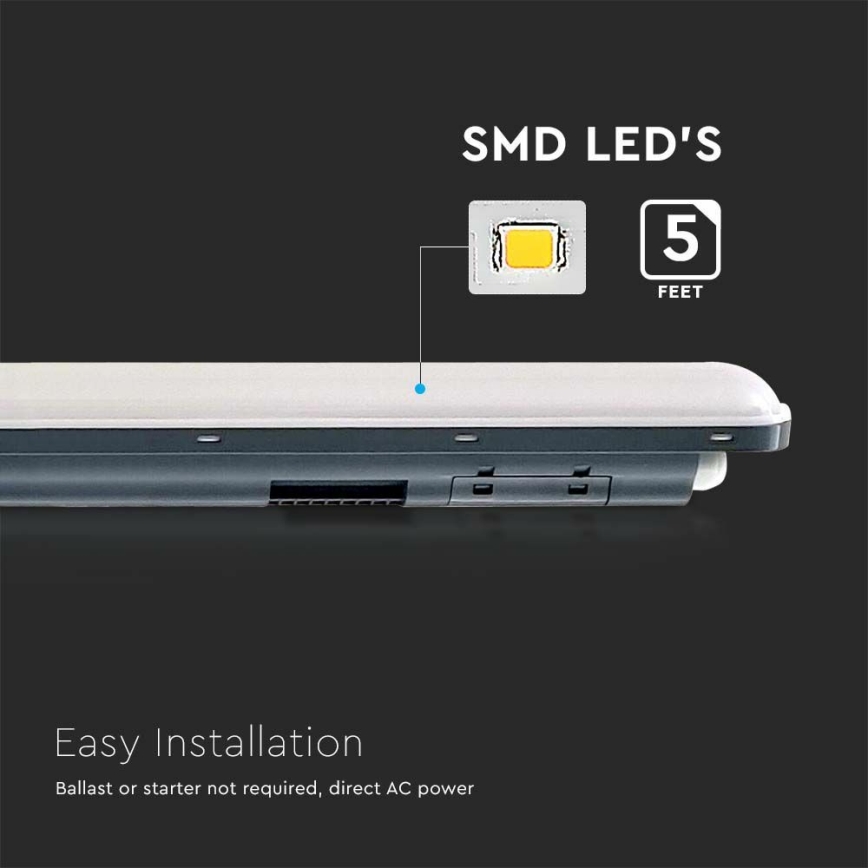 LED Techniczna oprawa świetlówkowa z czujnikiem  X-SERIES LED/36W/230V 6500K 120 cm IP65