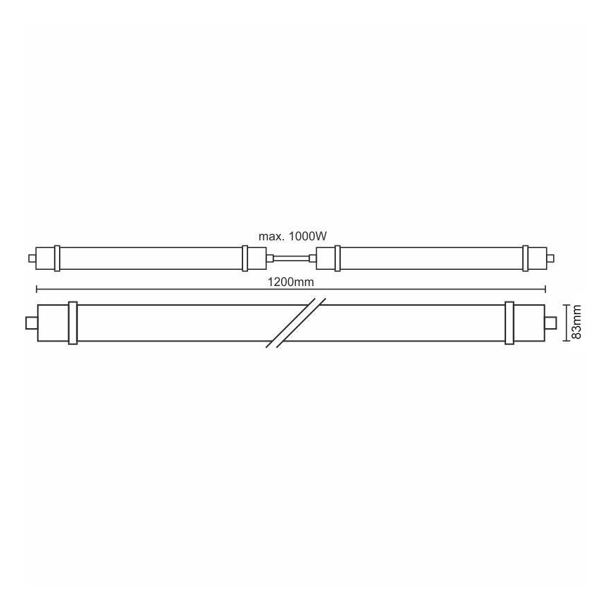 LED Techniczne oświetlenie z czujnikiem LED/40W/180-265V IP65 4000K