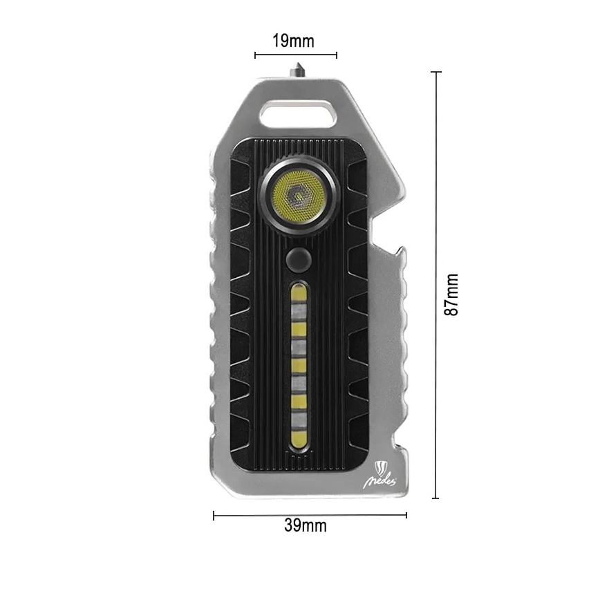 LED Wielofunkcyjna ściemnialna latarka akumulatorowa LED/1W/5V IP44 400 mAh 50 lm