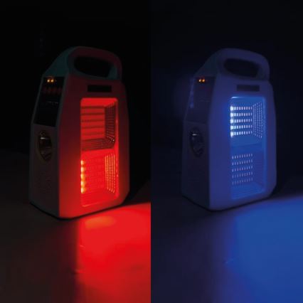 LED Wielofunkcyjna solarny lampa z głośnikiem i power bankiem LED/5W/7200 mAh IP65