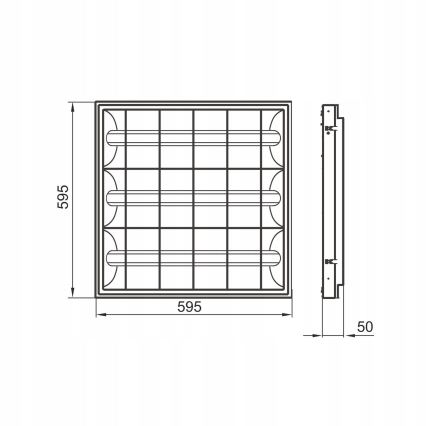 LED Wpuszczana oprawa fluorescencyjna 3xLED/13W/230V