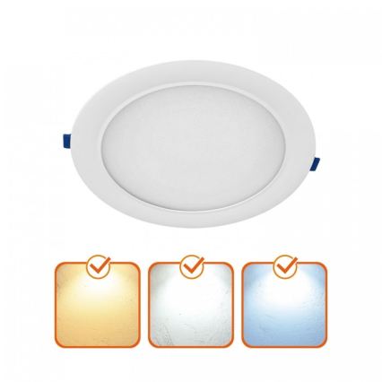 LED wpuszczana oprawa sufitowa SIGARO LED/24W/230V 3000/4000/6500K śr. 22 cm biała