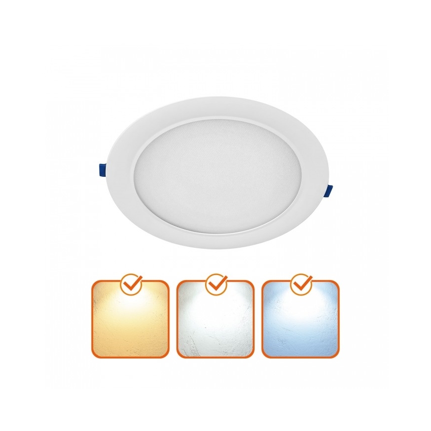 LED wpuszczana oprawa sufitowa SIGARO LED/24W/230V 3000/4000/6500K śr. 22 cm biała