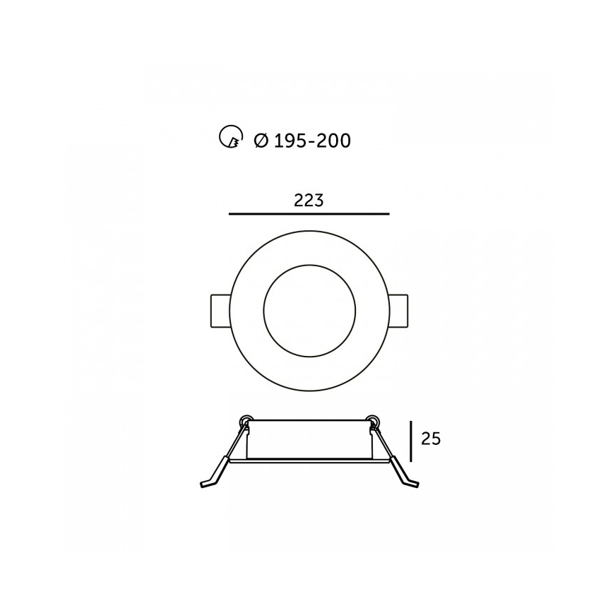 LED wpuszczana oprawa sufitowa SIGARO LED/24W/230V 3000/4000/6500K śr. 22 cm biała