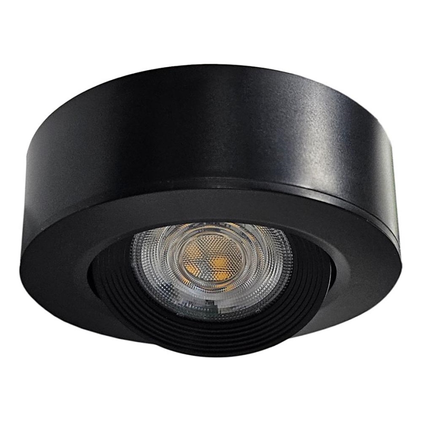 LED Wpuszczane/natynkowe oświetlenie punktowe 2w1 LED/5W/230V 4200K śr. 9,3 cm czarne