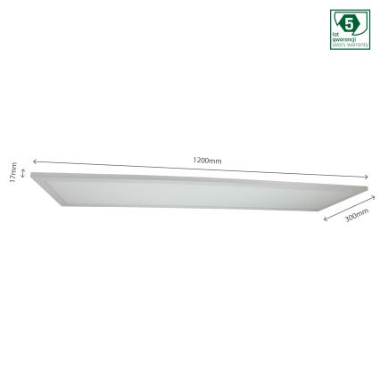 LED Wpuszczany panel ALGINE DUO 2w1 LED/30W/230V 120x30 cm