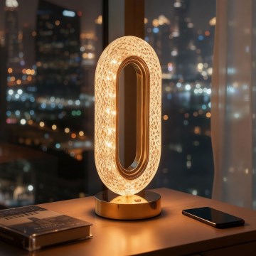 LED z regulacją jasności, ładowalna lampka biurkowa DUBAI LED/2W/5V 2700K/4000K/6500K 400 mAh złota