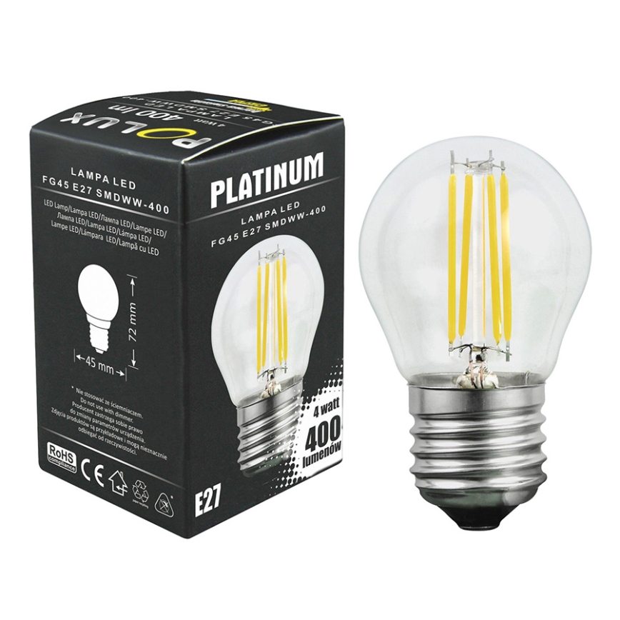305817 - LED Żarówka 1xE27/4,5W/230V