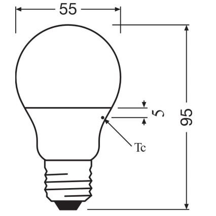 LED Żarówka A40 E14/4,9W/230V 2700K - Osram